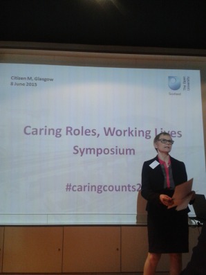 Lindsay Hewitt (The Open University in Scotland) closing the Caring Counts symposium