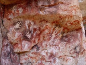 “Hands at the Cuevas de las Manos “, Santa Cruz Province, Argentina Image Source: Mariano, https://en.wikipedia.org/wiki/Argentina#/media/File:SantaCruz-CuevaManos-P2210651b.jpg, (CC BY-SA 3.0)